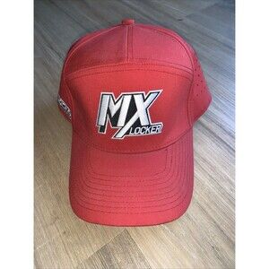 HTF MXLocker Official Biking Race Team Hat Vented SnapBack SeamFronted Rise NWOT